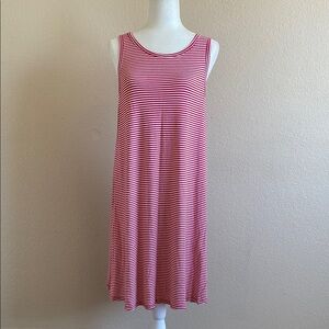 Red and White Striped Dress